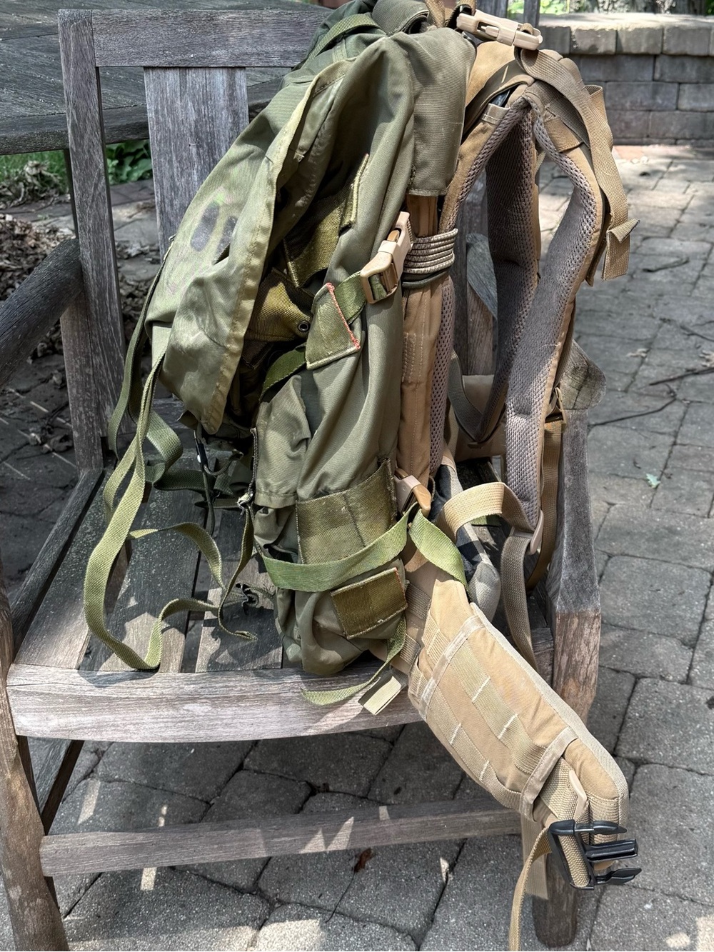 Vintage USGI Large ALICE Pack OD Green Cargo Field Rucksack Backpack (w/o Frame) - Picture 14 of 15